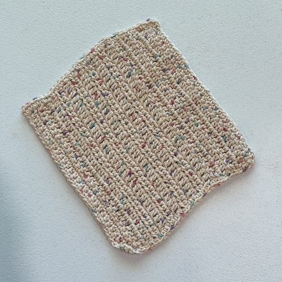 Handmade Hand Crochet Cotton Dishcloth/Washcloth - Picture 4 of 9